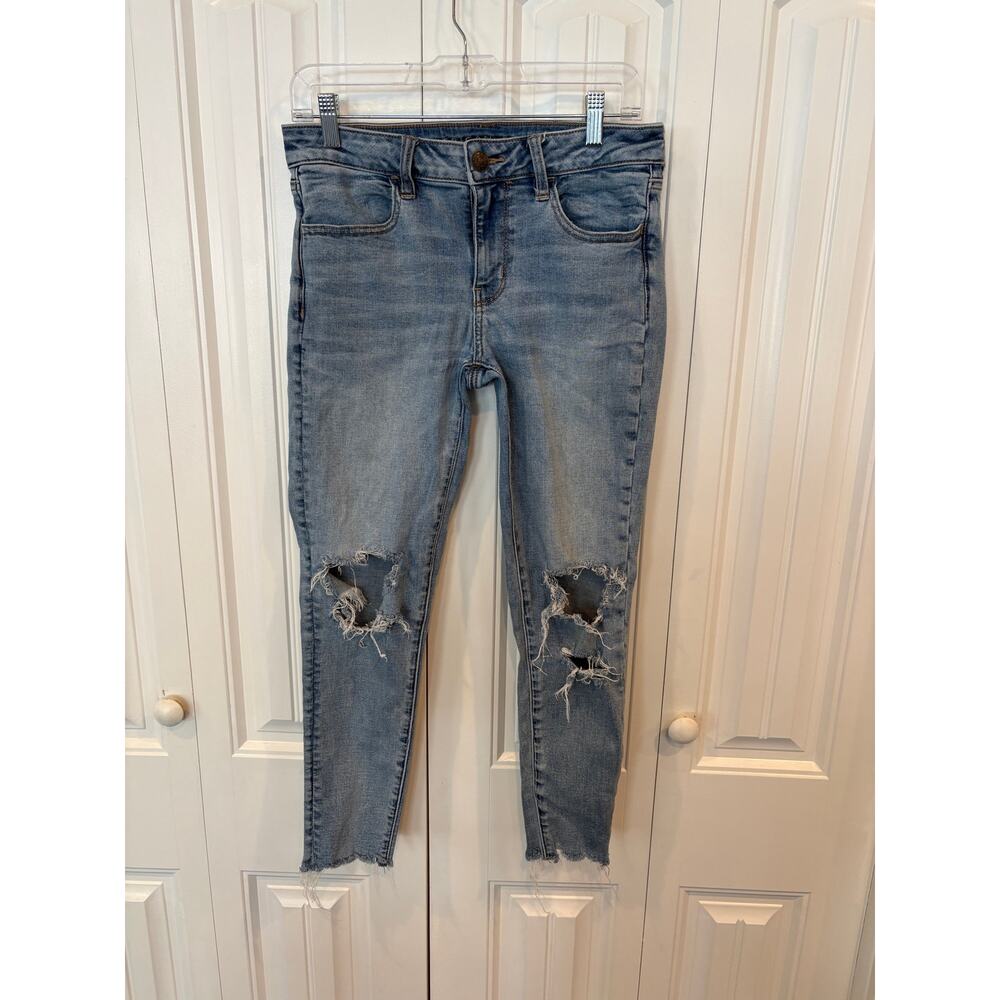 American Eagle Super Stretch Distressed Jeggings Size 6 Short